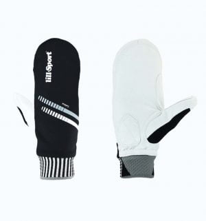 Lillsport Rokavice Celsius Race Mitt Black – podložene rokavice na en prst z zaščito pred vetrom in toplo podlogo.