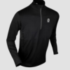 Bjorn Daehlie Majica Long Sleeve Run Black – tekaška majica z zadrgo in mrežastimi paneli