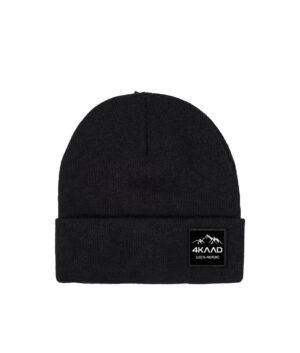 4kaad Kapa Dreamer Beanie Black – črna zimska kapa iz akrila z nordijskim minimalističnim dizajnom.