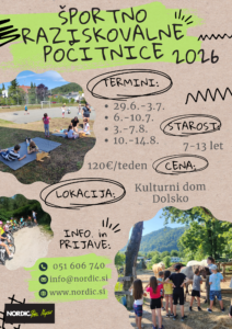 počitniško varstvo z ekipo Nordic by Petra Majdič