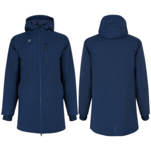 Noname Jakna Wass Padded Parka UX Navy – zimska jakna z izolirano kapuco in TPU premazom za odpornost proti vodi.