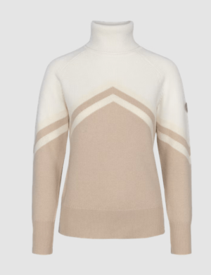 Johaug volnen pulover alpine rollerneck beige- ženski volnen pulover