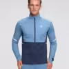 Bjorn Daehlie Jakna Force Pale Blue – moška softshell jakna z zračno zasnovo in odprtino za uro.