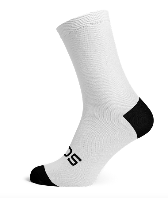Sox nogavice Solid White- visoke športne nogavice.