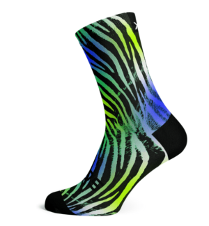 Sox nogavice electric zebra- visoke športne nogavice.