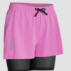 Bjorn Daehlie kratke hlače Run 2 in 1 roza - ženske športne kratke hlače.